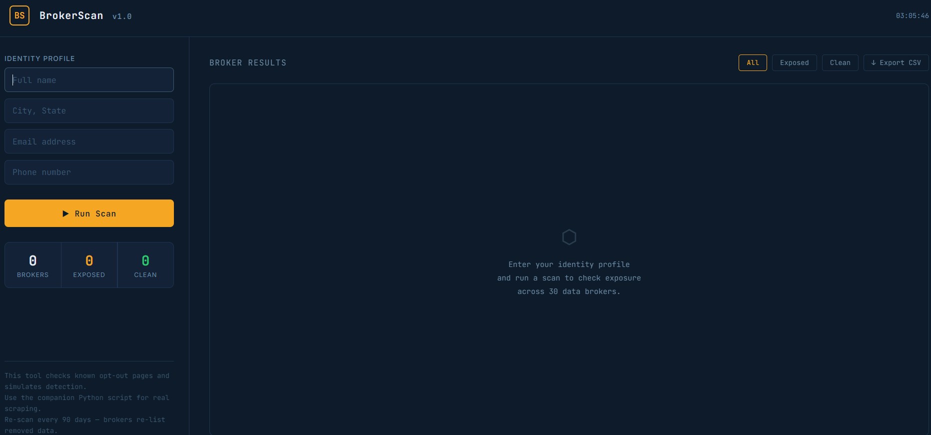 BrokerScan data broker scanner